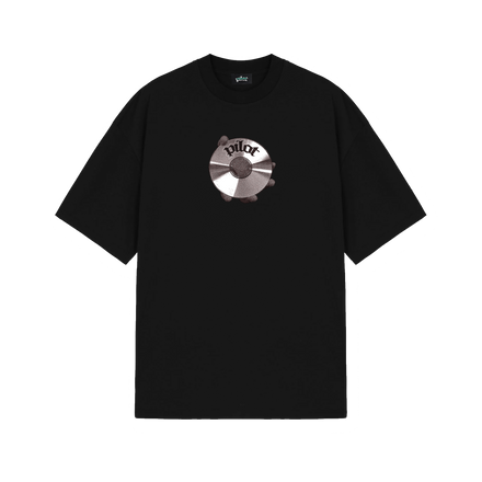 Oversized 'Disk' T-shirt, Black